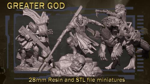 Heresylab - Greater God 28mm resin miniatures and STL files