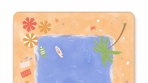 Custom Beach & Snow Art Mahjong Mats