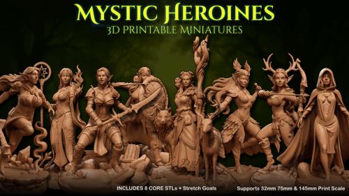 Mystic Heroines: 3D Printable Miniatures