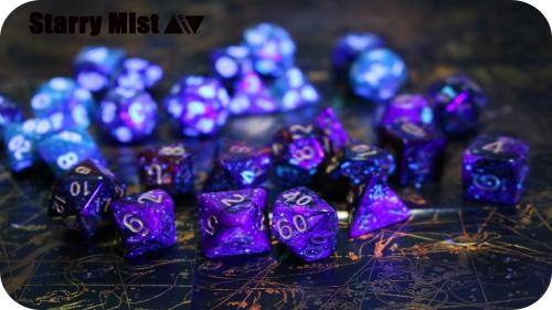 Starry Mist - the First Fluorescent Dice of Mixed Pigments