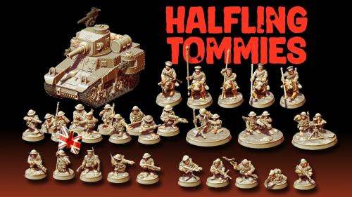 Halfling Tommies: 3D printable Halfling Expeditionary Force.