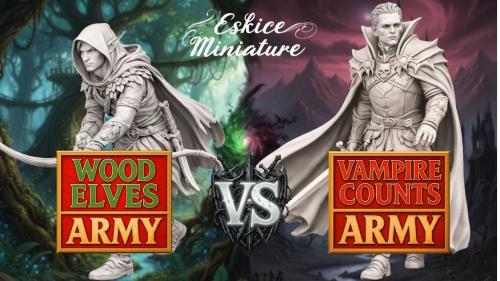 Wood Elves vs Vampire Counts – 3D Miniatures Army