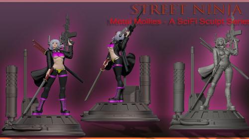 Street Ninja | STL for Print and Paint | Mini & Figurine