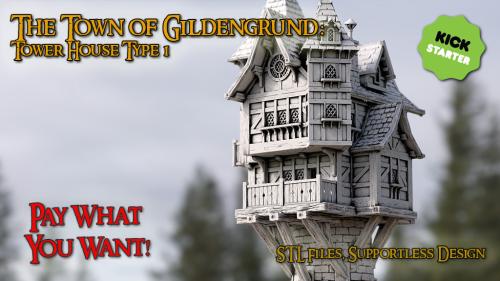 Medieval Fantasy Tower House STL - Pay What You Want!