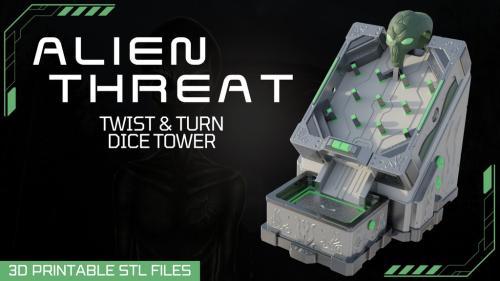 Alien Threat - Dice Tower - 3D Printable STL Files