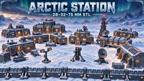 Arctic Sci-Fi Station | 28 - 32 - 75 MM | STL |