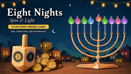 Eight Nights Spin & Light: A Dreidel Game