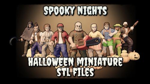 Spooky Nights, Halloween Miniature STL Files