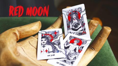 RED MOON : Sacred tarot deck made with gel pens.