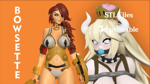 Bowsette Bondage & Branwen 3d Print Collectable