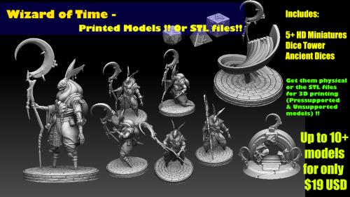 Wizard of Time - Printed Minis / STL files for 3D printing