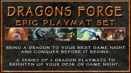 Dragons Kill with Fire Fantasy Art Playmat