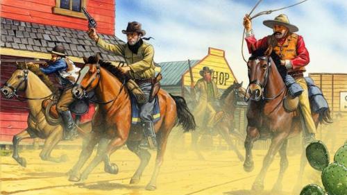 Dead Man s Hand - Hard Plastic Mounted Gunfighters - 28mm