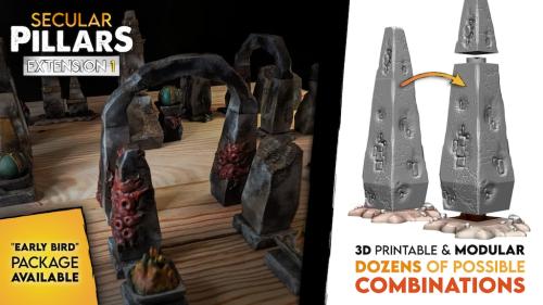 Secular Pillars - Extension 1 - Printable 3D environments