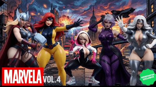Marvela Queens – Iconic Pin-Up STL Collection Vol.4