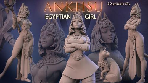 Ankhsu. The egyptian girl stl.