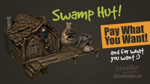 3d printable Hut on the Swamp. Pay What You Want!