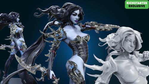 Dark Elf Assassin STL : Pre-Supported