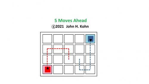 5 Moves Ahead: a 2 player game (PnP & Manufactured)