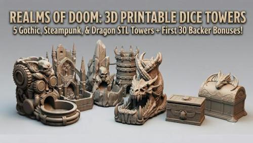 Realms of Doom: 3D Printable Dice Towers STL