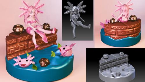 Axolotl Princess - STL files