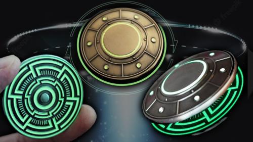 Spinning UFO "Revolver" Coin that Glows in the Dark!