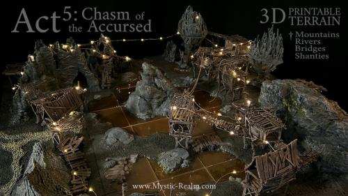 Act 5 Chasm of the Accursed Tabletop Terrain by Mystic-Realm