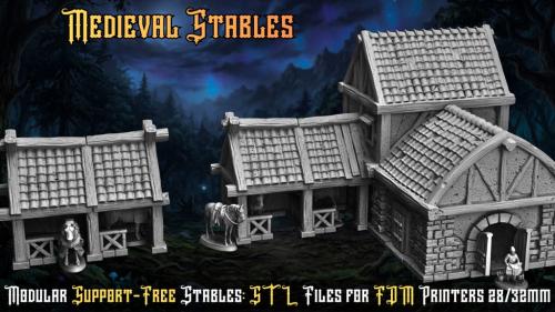 Modular Town: The Stables – 3D Printable Terrain STL