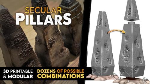 Secular Pillars - Printable 3D environments
