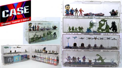 X-Case Clear Expandable Miniatures Display and Transport