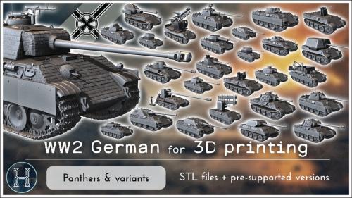 Panther and variants | German STL WW2 tanks for 3D printing