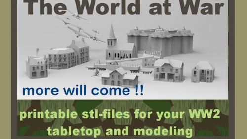 WW2 printable terrain for tabletop and modeling