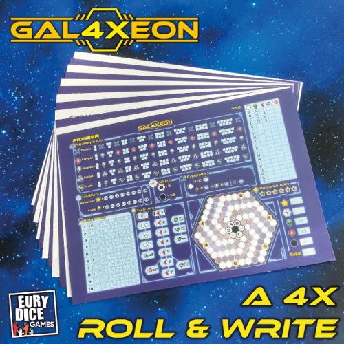 Gal4Xeon: A 4X roll and write game
