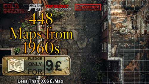 RPG Maps - 448 Realistic 1960s Maps for Cold War Spies