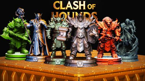 Clash of Hounds – 3D Printable Fantasy Chess Set (STL Files)