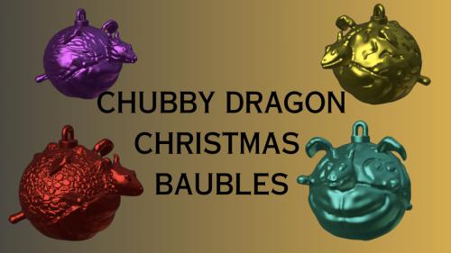 Chubby Dragon Christmas Baubles