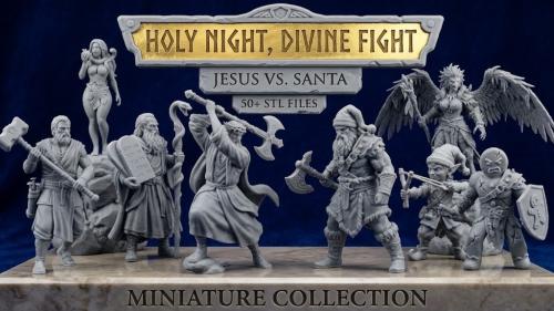 Holy Night, Divine Fight: Jesus vs. Santa. 50 STLs