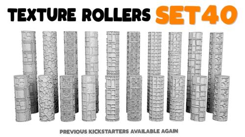 Texture Rollers Nr.40 - STL files for 3D printing