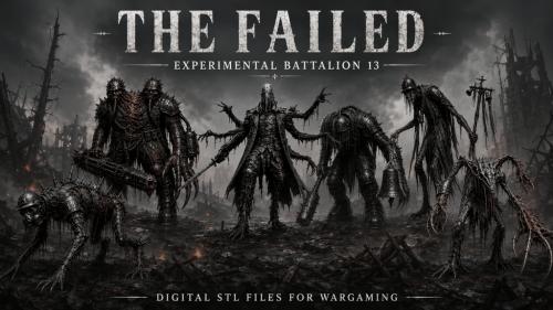 THE FAILED: Experimental Battalion 13 – Horror STL Miniature