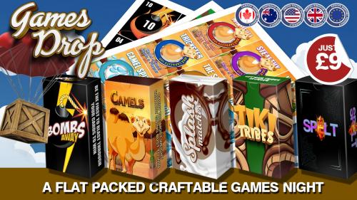 Games Drop: A Flat packed games night featuring 5+ games