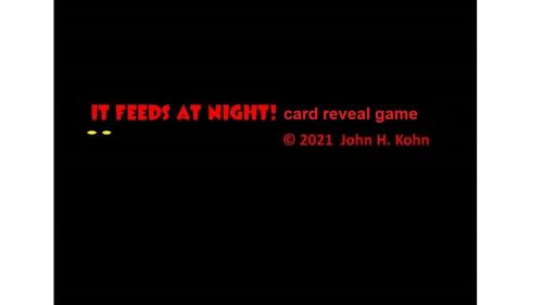 It Feeds At Night! card reveal game - solo player