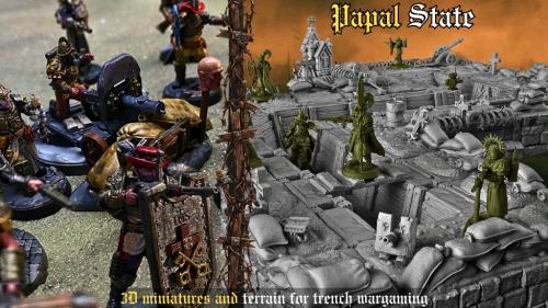 Papal State: 3D Printable STL & Miniatures & Trench Terrain
