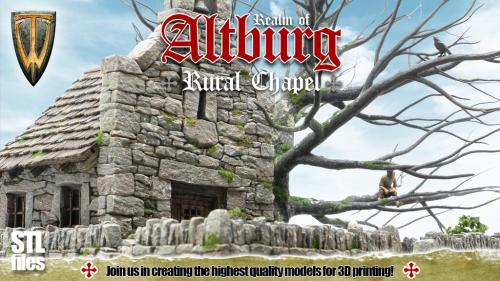 Tabletop World s Realm of Altburg - Rural Chapel STL