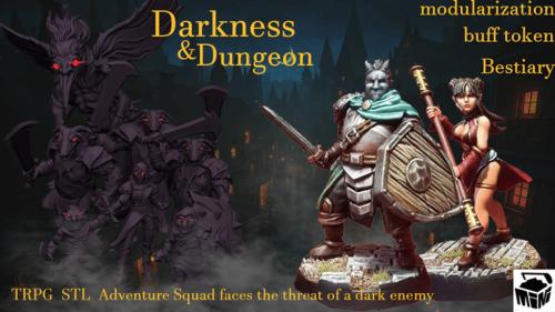 Darkness & dungeons 28mm stl trpg