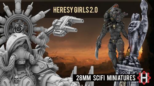 HeresyLab - Heresy Girls 2.0 28mm Scifi miniatures (Canceled)
