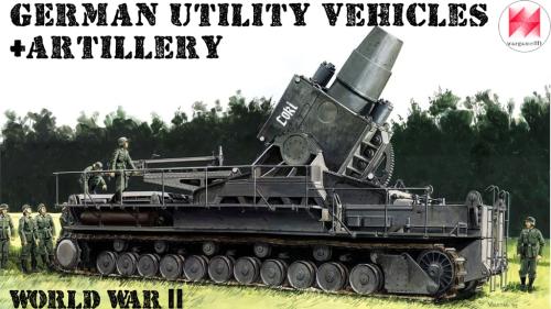 WW2 GERMAN Military Utility vehicles+Artillery (scale 1:56)