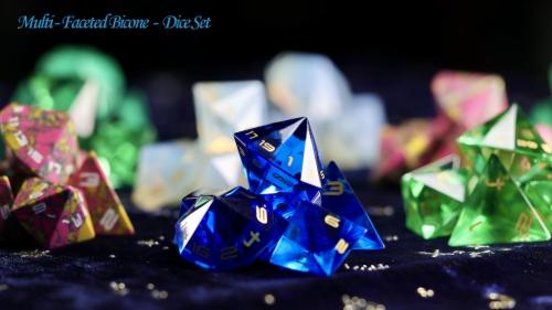 Multi-Faceted Bicone Dice Set