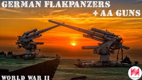German FLAKPANZERS + Anti-Aircraft guns of WW2 (scale 1:56)