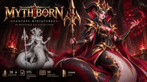 MYTHBORN: Fantasy Miniatures - 3D Printable STL