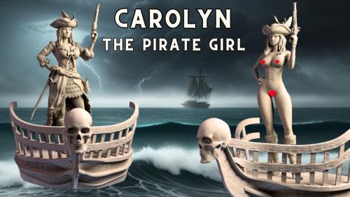 Carolyn: The Pirate Girl - Female Miniatures 3D Printing STL